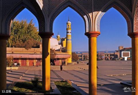 新疆艾提尕尔清真寺旅游攻略 之 立柱