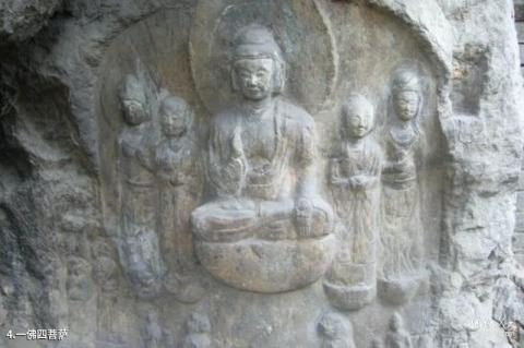霍州千佛崖旅游攻略 之 一佛四菩萨