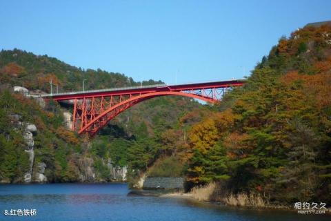 日本岐阜惠那峡旅游攻略 之 红色铁桥
